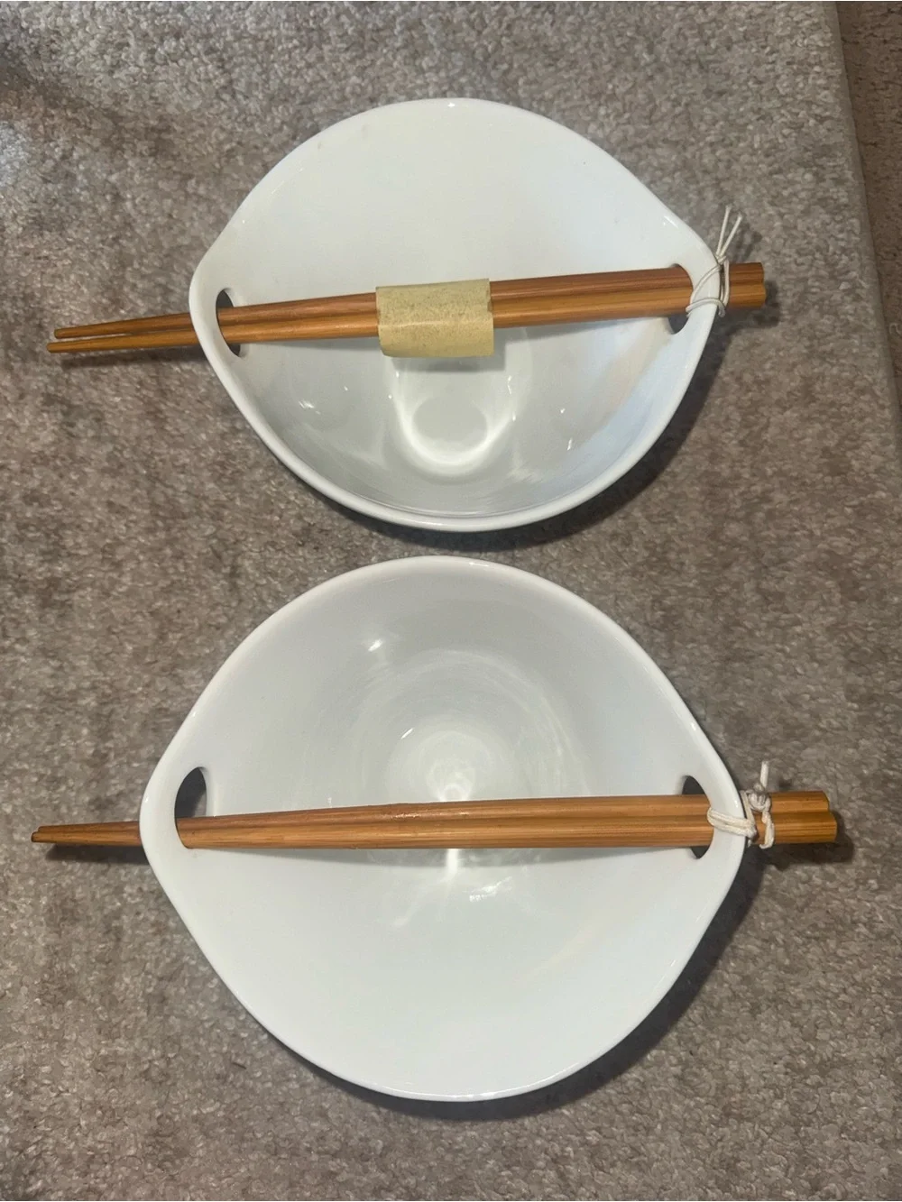 New! Crate & Barrel Kai Noodle Bowl and chopstick set.